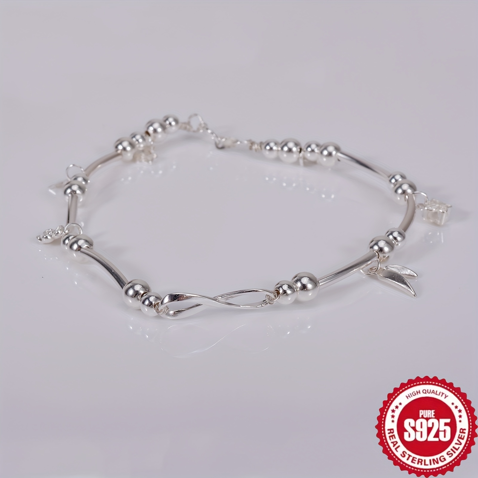 150pcs S925 Sterling Silver Round Spacer Beads for Jewelry Making
